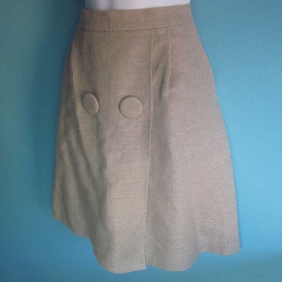 Phillip Lim 3.1 Silk Lined Tan Linen Skirt Size 0  with 28" Waist Rear Zipper - Picture 1 of 10